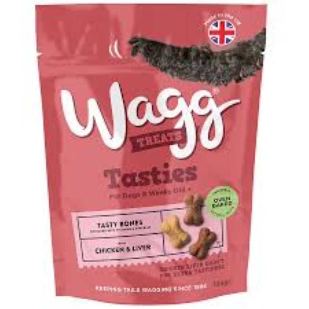 WAGG DOG TREATS TASTY BONES 125G